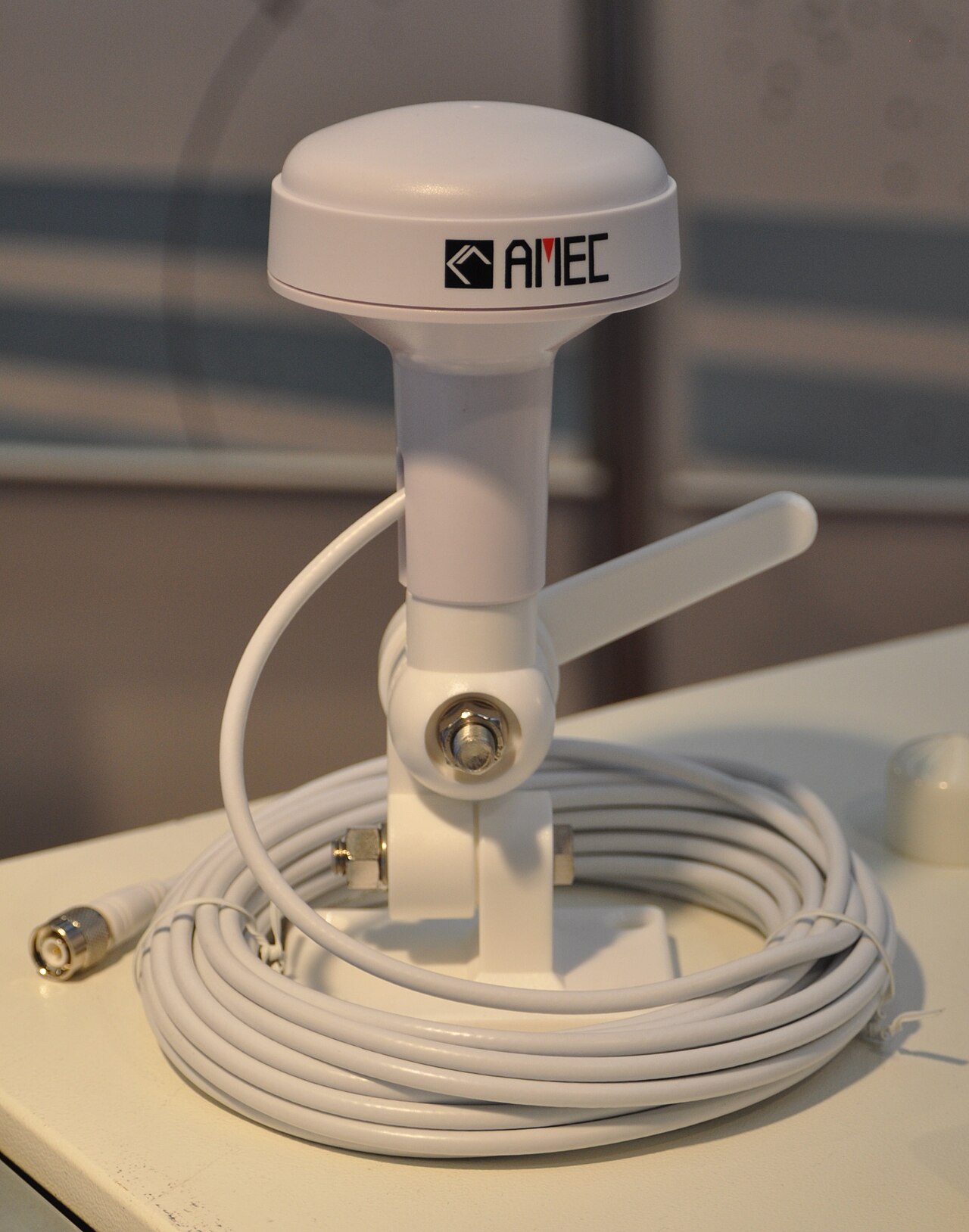 Marine GPS antenna of the type used to support AIS and other navigational receivers, shown as hardware rather than a branded consumer product