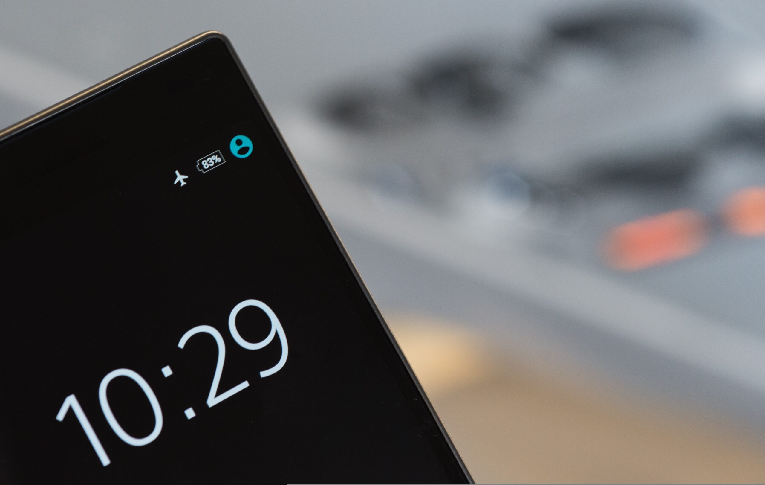 Close-up of a smartphone display screen