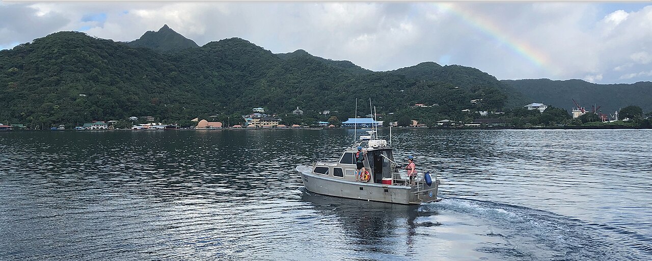 NOAA hydrographic survey launch underway